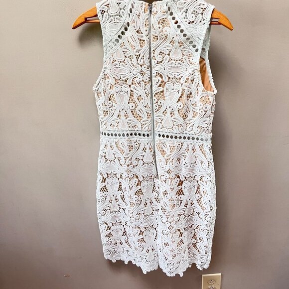 Lulu’s Dream Life Light Blue‎ Lace Bodycon Dress- Size Medium - Picture 3 of 6